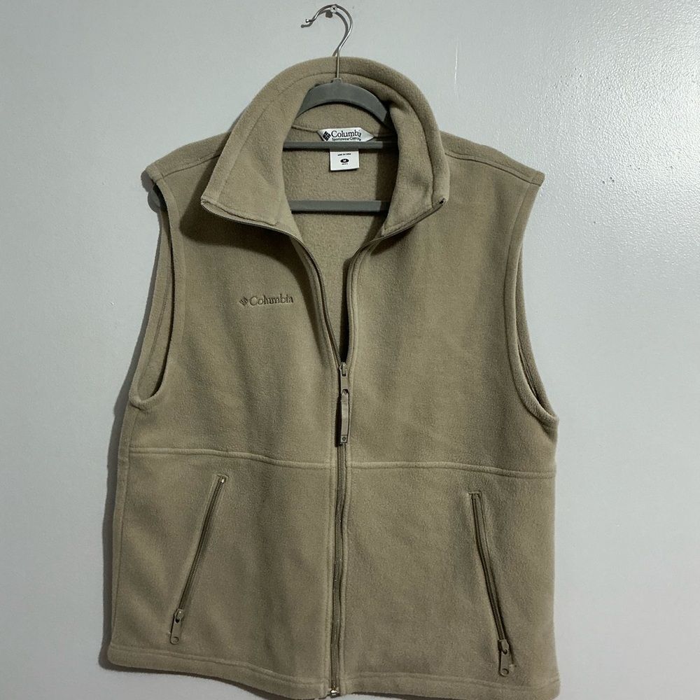 Columbia Men's Beige Fleece Jacket size M